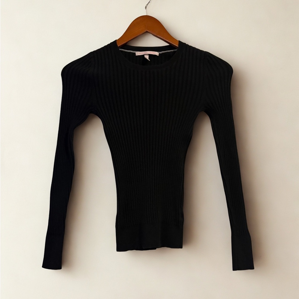 Victoria's Secret Black Ribbed Sweater